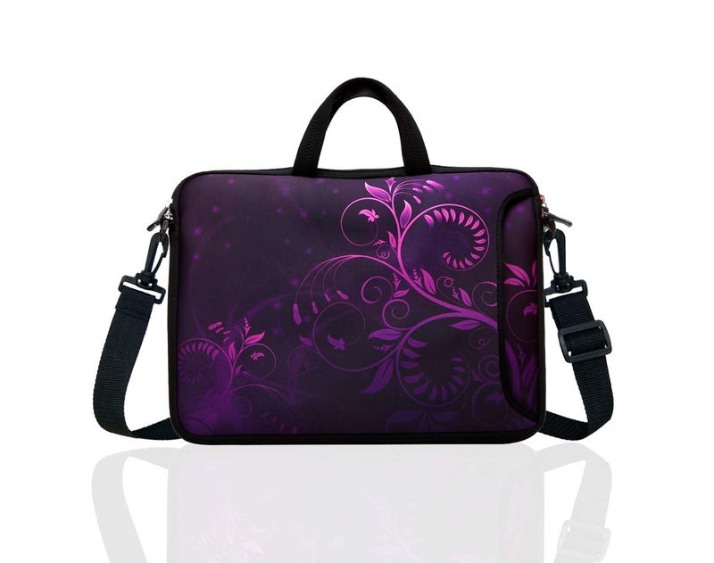 TAIDY 10-Inch Laptop Shoulder Bag Sleeve Case with padded handle for 9.6  9.7"" 10"" 10.1"" 10.5"" Ipad/Netbook/Tablet/Reader (Purple) - Image 1
